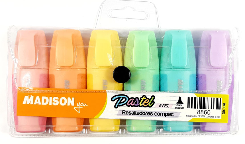 Resaltador Pastel MARKO 6 colores