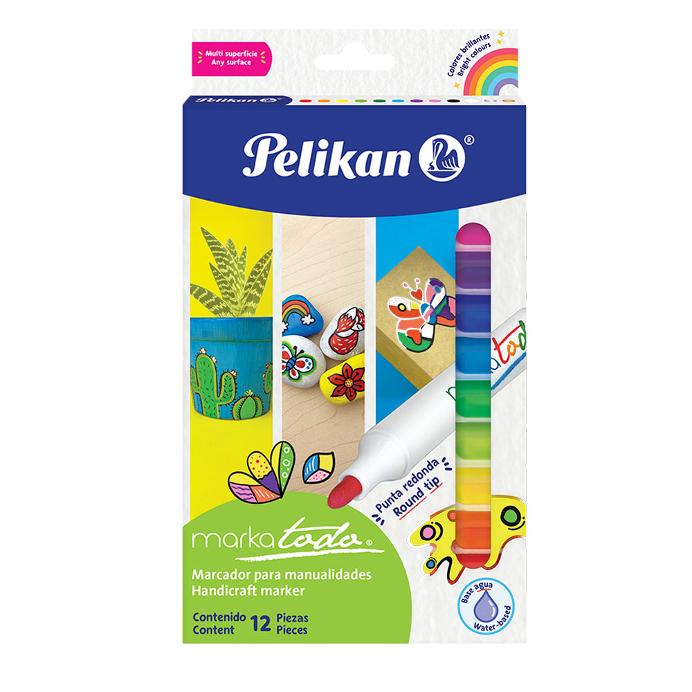 Marcador MARCATODO BLANCO PELIKAN10pcs.