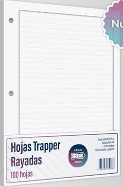 Hojas traper RAYADO 5 colores Flipo 200hjs (3 Huecos)