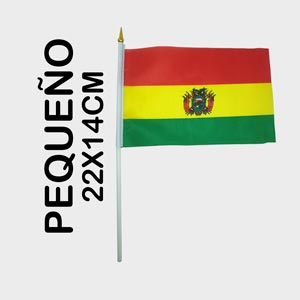 Banderitas mango plastico tricolor  MEDIANO 23X32