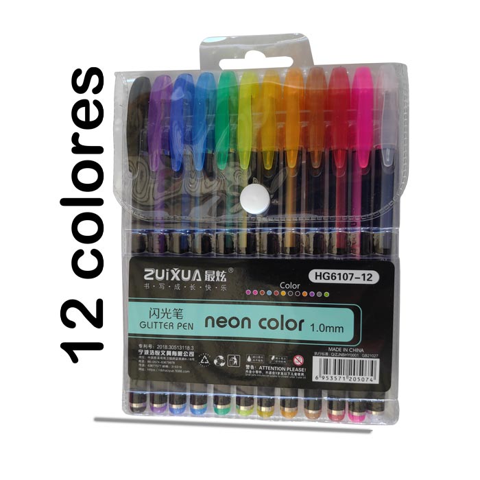 Boligrafo NEON Zuixua 12 colores