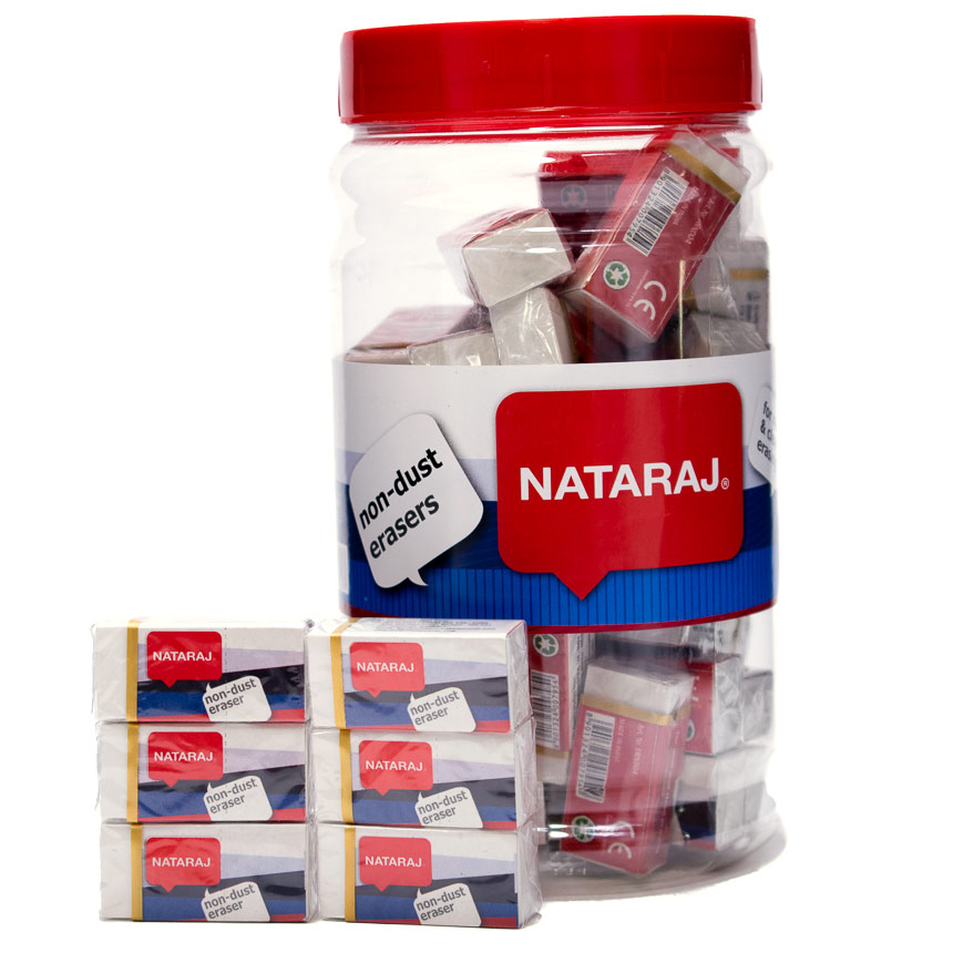 Borrador Blanco Nataraj Frasco de 50PCS