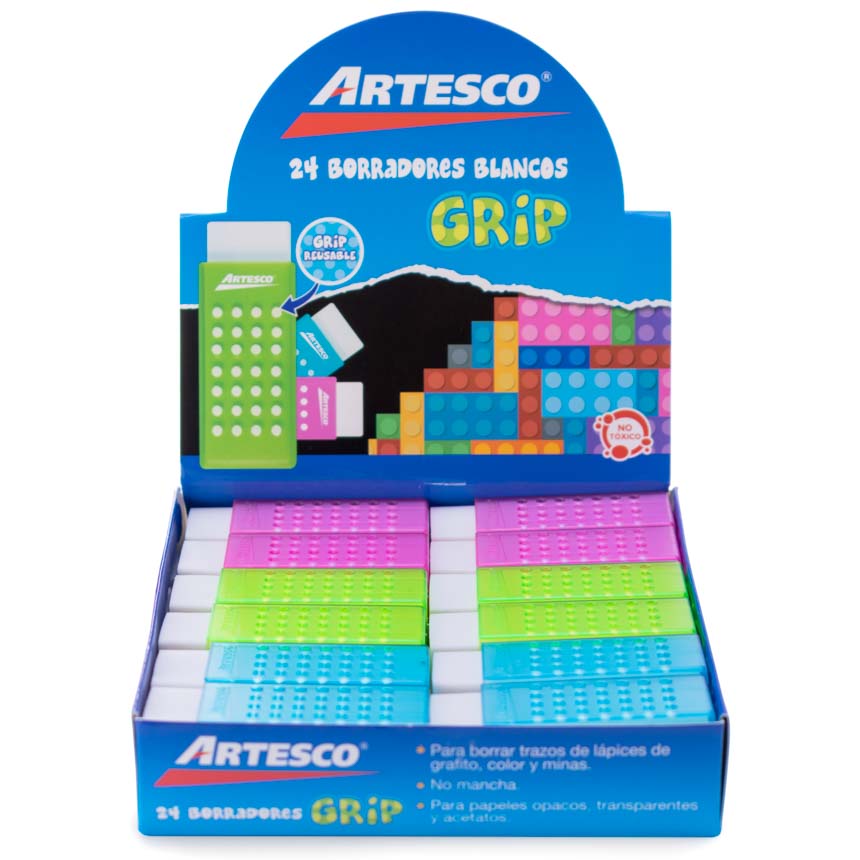 Borrador GRIP Artesco Blanco 24PCS