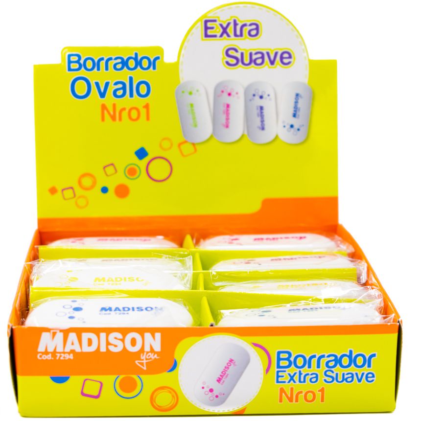 Borrador Ovalo GRANDE no 1 MADISON  24Pcs