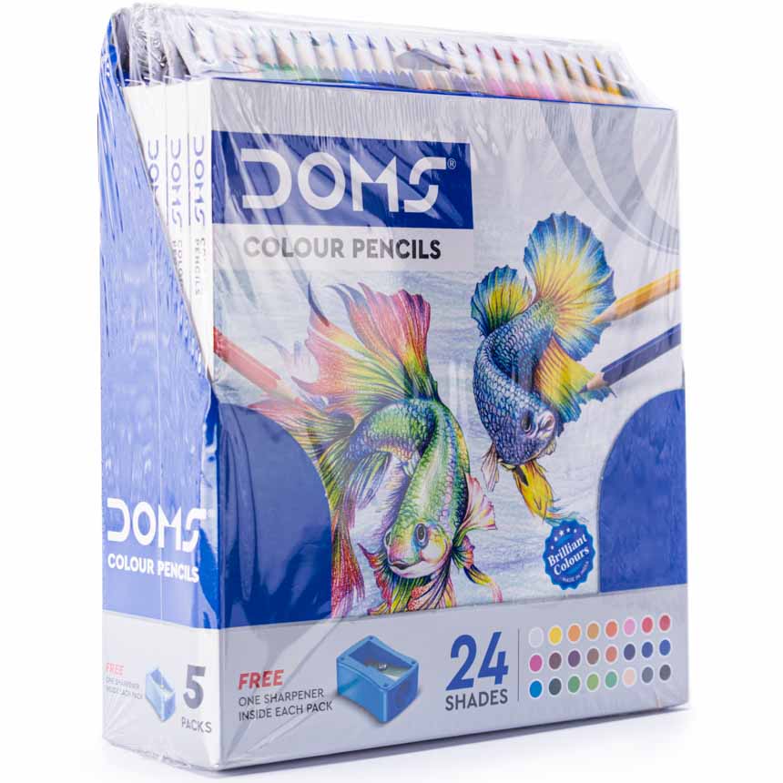 Color largo hexagonal 3.3mm DOMS 24 colores