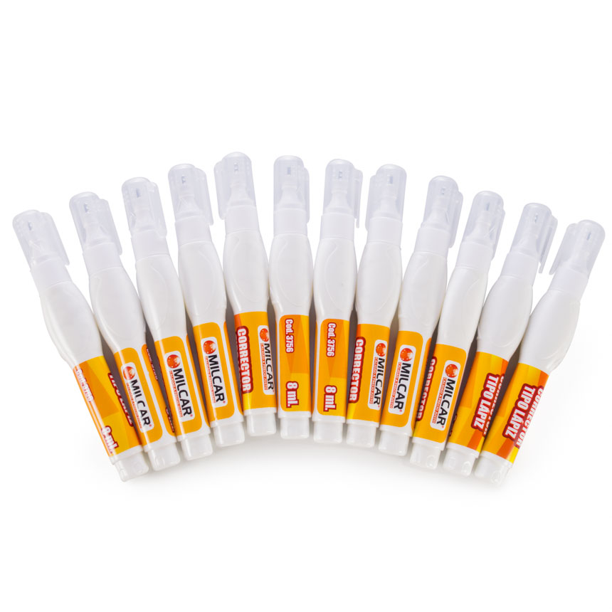 Corrector Liquido tipo Lapiz 8ml Milcar