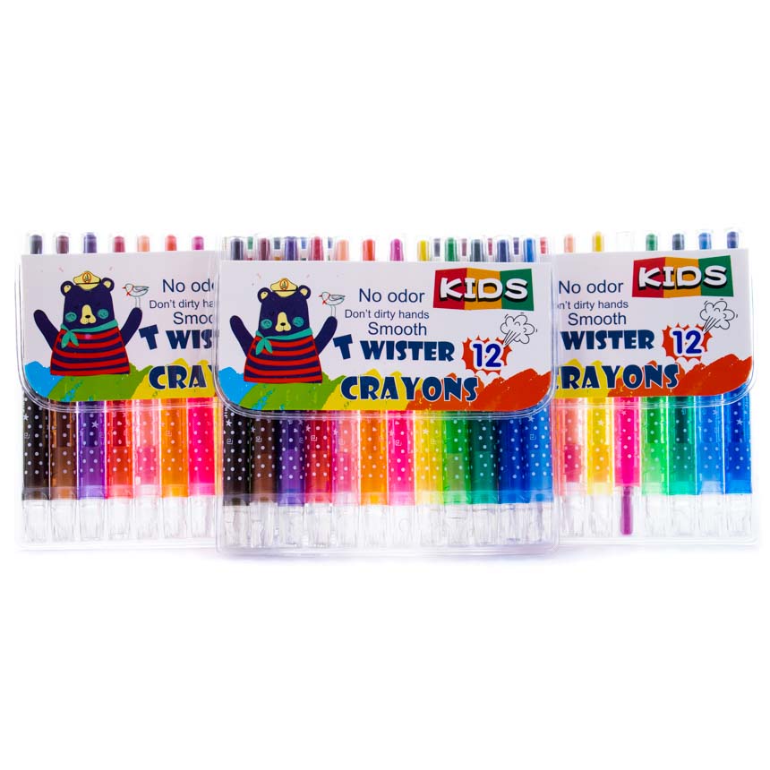 Crayon tipo portaminas Kids Twister 12 colores