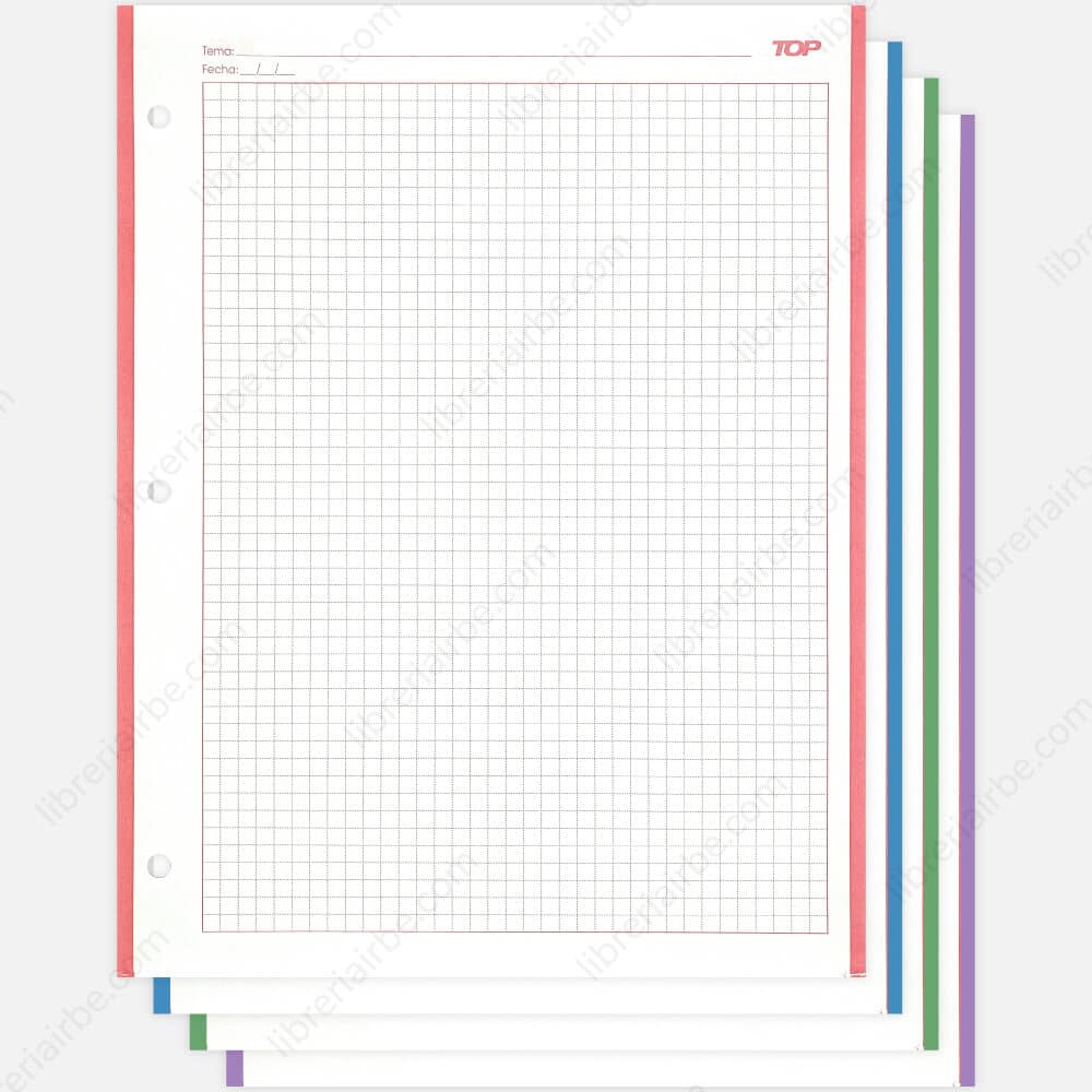 Hojas traper Flipo Colores  200hjs (3 Huecos)