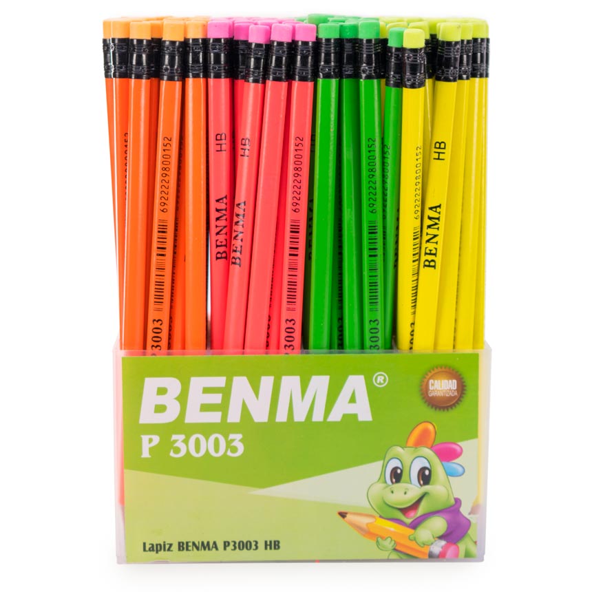 Lapiz Negro Fluorescente BENMA 144PCS