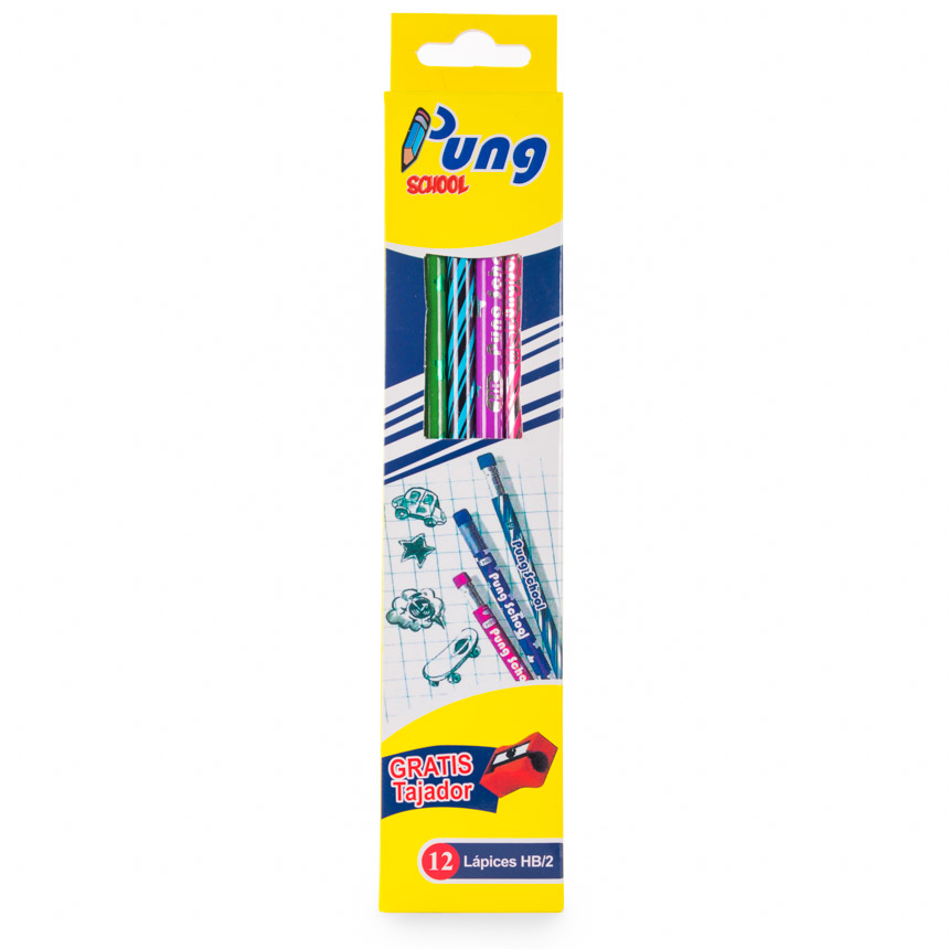 Lapiz Negro Pung cas12PCS