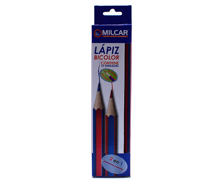 Lapiz bicolor Milcar 12pcs