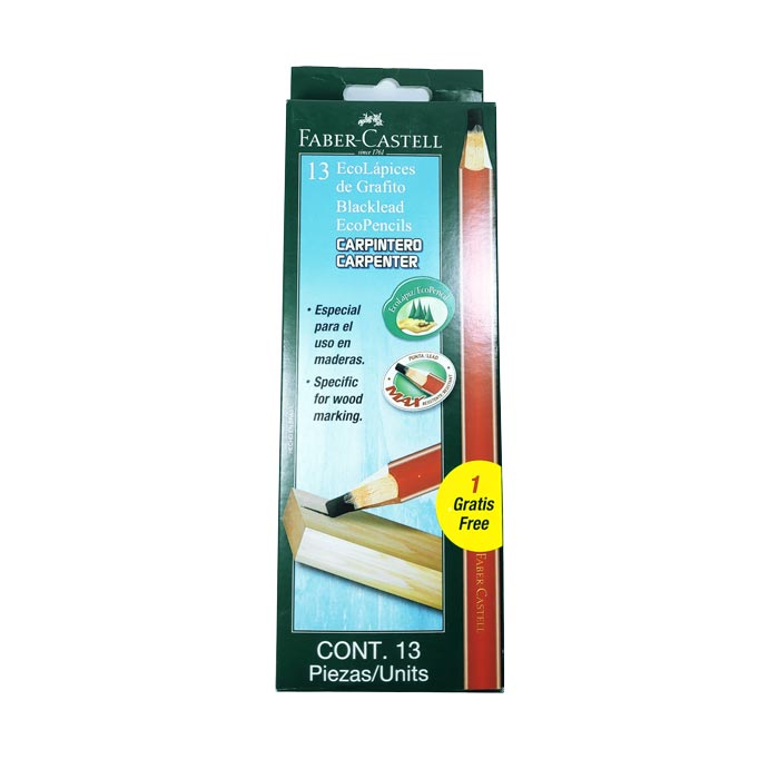 Lapiz negro carpintero Faber Castell 13pcs