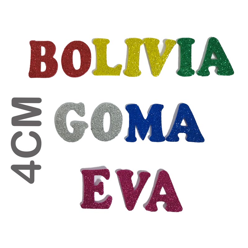 Letras en goma eva  GRANDE 4cm Troquebol bolsa de 52pcs