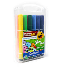 Marcador Triangular Sabonis MK3 Tapa Rigida 12 Colores