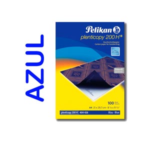 Papel carbonico plenticopy 200H Pelikan Oficio 100pcs Azul