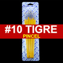 Pincel plano Tigre #10 de 12pcs