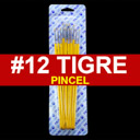 Pincel plano Tigre #12 de 12pcs