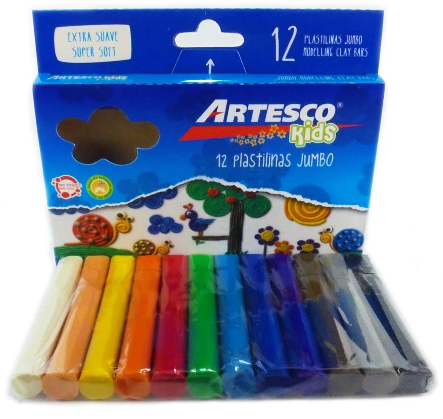 Plastilina Jumbo Artesco 12 Colores