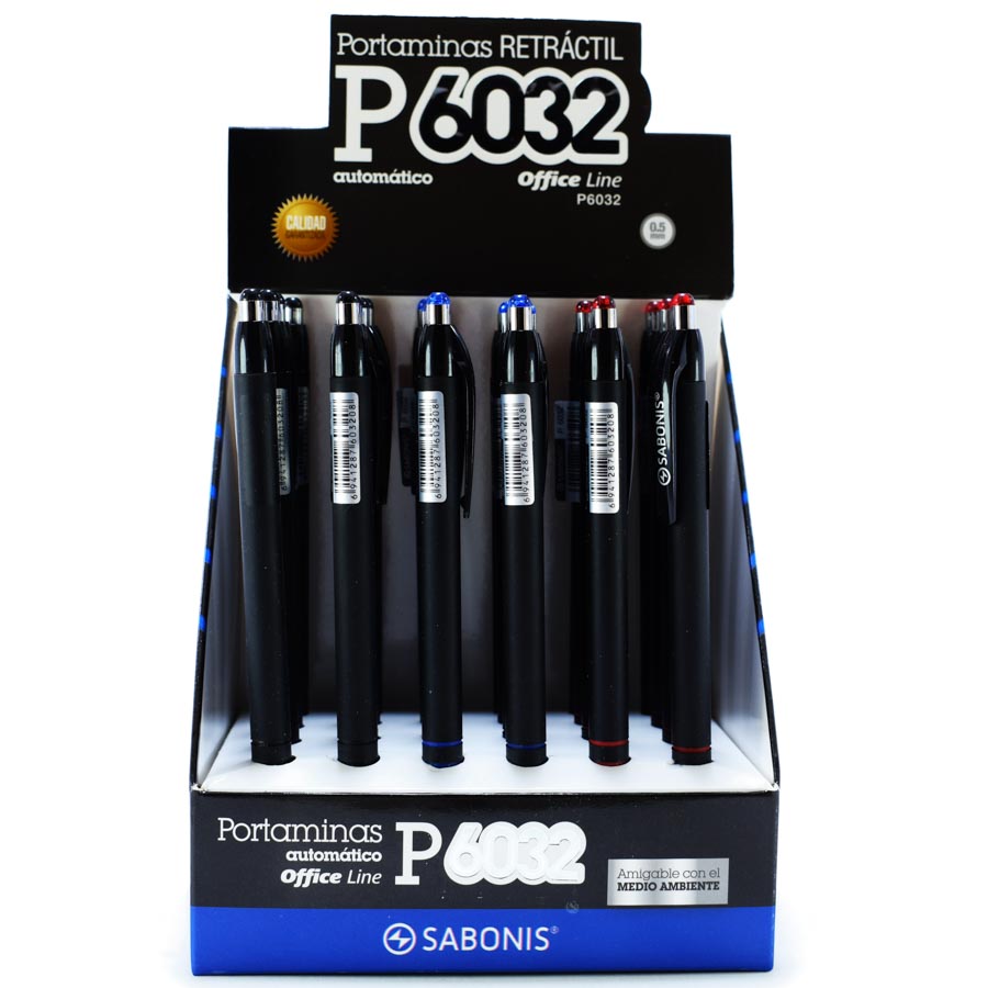 Portaminas 0.5mm P6032 Sabonis exhibidor de 24pcs