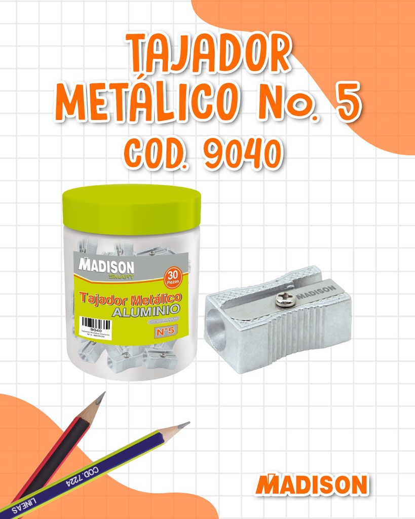 Tajador Metalico ALUMINUM Madison N°5 24 pcs.
