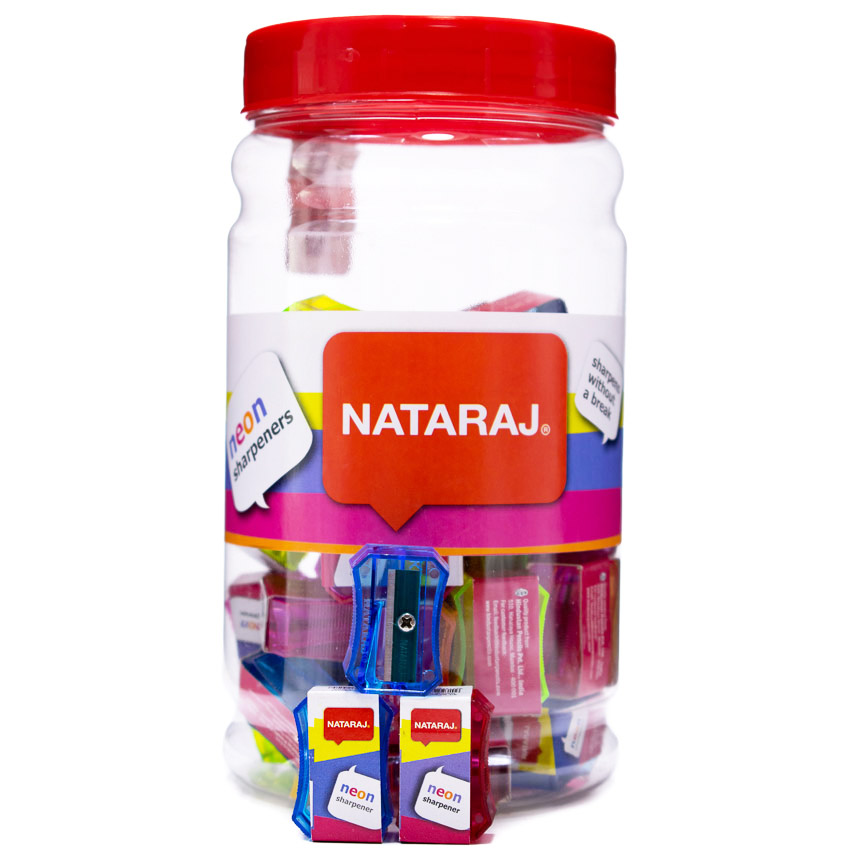 Tajador Rectangular en Frasco Nataraj 50PCS