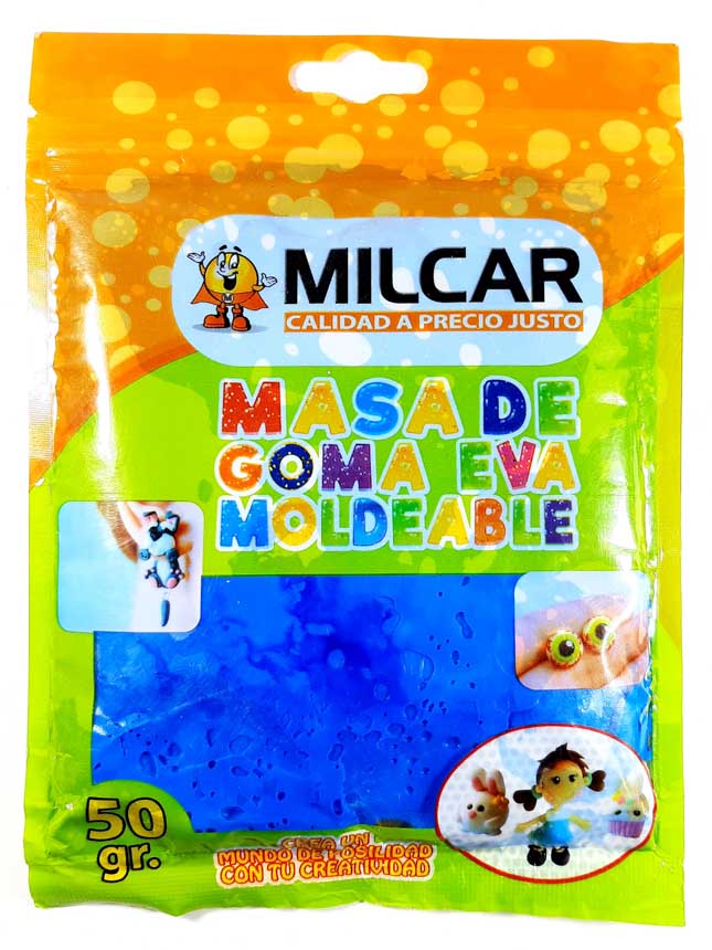 Masa de Goma Eva Moldeable MILCAR 50gr.