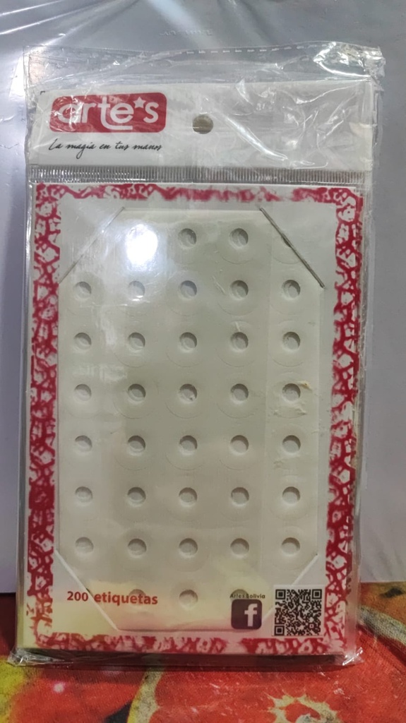Arandelas adhesivas plasticas ARTE