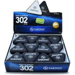 [TR303-NEG] Borrador triangular 303 grande negro Sabonis 24pcs