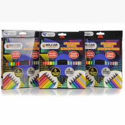 [3837] Color Largo JUMBO Neones y Metalicos Milcar 12 Colores
