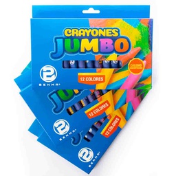 [CY12] Crayon  super Jumbo BENMA 12 Colores