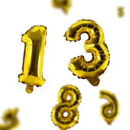 Globos metalicos Inflables Numeros 40x30 cm individuales  0-9 50Pcs