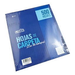 Hojas de carpeta Lider 500hjs
