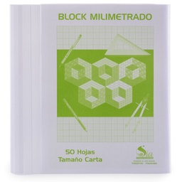 [BLK-MILI-CAR] Hoja milimetrada carta 50 hojas