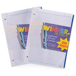[22510] Hojas traper de 4 colores 5x5mm Winner 200 hojas
