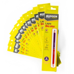 [8461] Lapiz Bicolor MADISON hexagonal 12 pcs.