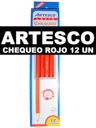 [LAP-ART-ROJ] Lapiz Rojo Artesco Chequeo 12pcs