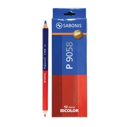 [P9058J] Lapiz bicolor JUMBO rojo-azul P9058J Sabonis 12pcs