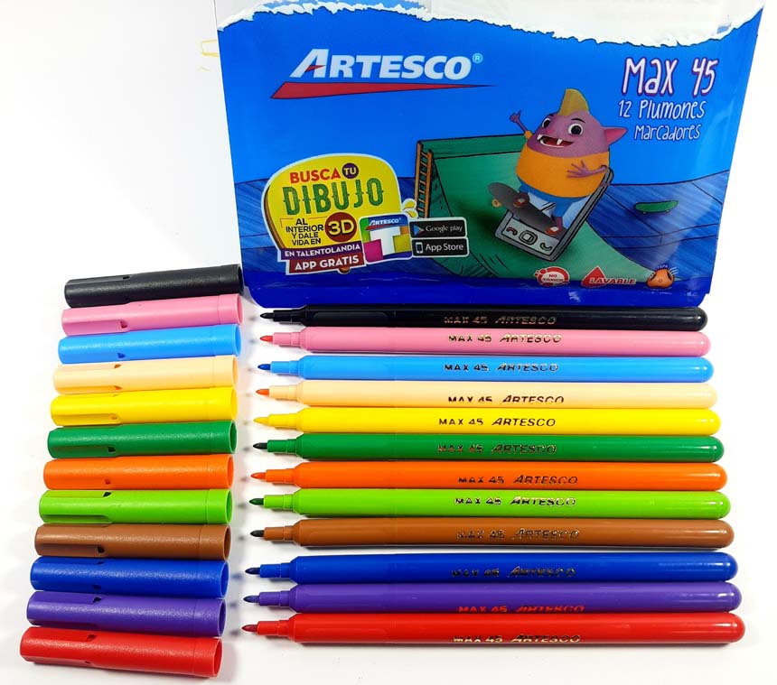 Marcador Artesco - Max45 12colores