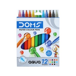 [7265] Marcador escolar aqua punta 2.5mm DOMS cajita de 12 colores