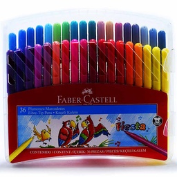 [33645-ER] Marcador fiesta estuche rígido Faber Castell 36 colores