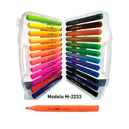 [M2233] Marcador Triangular Sabonis MK3 Tapa Rigida 24 Colores