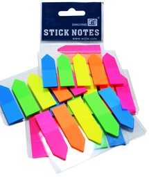 [P01-2] Pestañas Plastico bandera 5 colores 100pcs