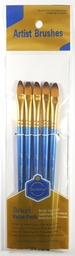 [503Z-8] Pincel lengua de gato Mango AZUL 5PCS 3/8 #8