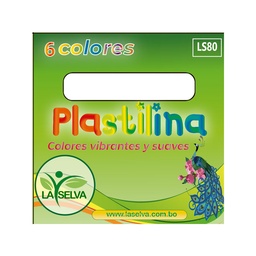 [LS60] Plastilina de 80g pequeñoLa Selva 6 colores