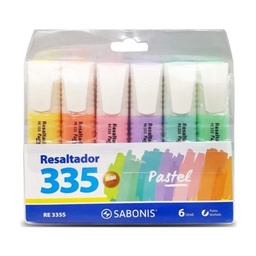[RE335] Resaltador Pastel Sabonis 6 Colores