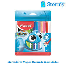 [27845720] Rotulador marcador Maped Peps Ocean 12 colores