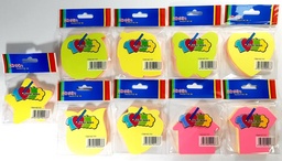 [23584-2] Taco de posit o nota adhesivas de figuras de 4 Colores SURTIDO 7.6x7.6cm