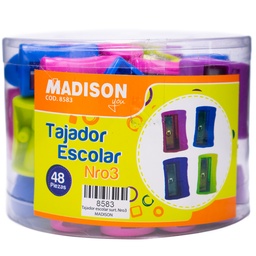 [8583] Tajador Escolar plast. 8583 Madison 48PCS