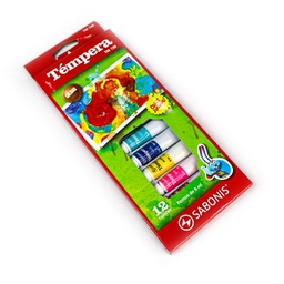 [TM130] Tempera Sabonis 8ml Tubos 12 Colores