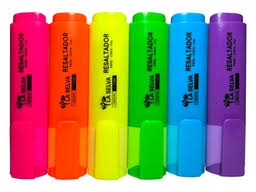 Resaltador jumbo colores fluorescente La Selva de 6 PCS